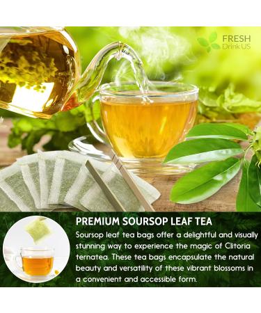 FRESHDRINKUS Premium Soursop Tea Bags - 40 Soursop Leaves Tea Bags - Buy Online on GoSupps.com