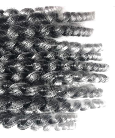 Coolbers 8 Inch Silver Grey Crochet Braids Hair Extensions Ombre Jumpy Wand Curl Jamaican Curl Crochet Twist Braiding Hair (8 Inch 1B/Gray) 8 Inch 1B/Gray - Buy Online on GoSupps.com