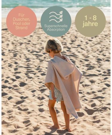 Molis & Co. Zinnia Batheponcho for Kids 7-8 Years | Hooded Beach Towel & Compact Bathrobe | Oeko-Tex 100 Certified - Buy Online on GoSupps.com