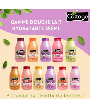 Cottage Shower Gel moisturizing milk 97 ingredients of natural origin 250 ml made in France violet and pink praline - Buy Online on GoSupps.com