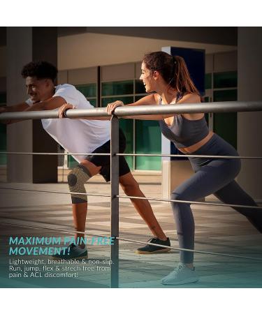MODVEL Professional Knee Brace - Compression Sleeve for Meniscus Tear, ACL, Arthritis - Joint Pain Relief for Men and Women - Buy Online on GoSupps.com