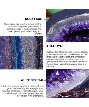 4.5lbs Large Amethyst Geode - Natural Raw Amethyst Crystal Quartz Cluster - Gemstone Specimen for Witchcraft Home Decor Feng Shui Crystal Cluster - Buy Online on GoSupps.com