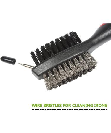 Yoport Golf Club Brush & Groove Cleaner - 2 Ft Retractable Zip-line, Lightweight Aluminum Carabiner, Stylish Design - Easily Attaches to Golf Bag (Black) - Buy Online on GoSupps.com