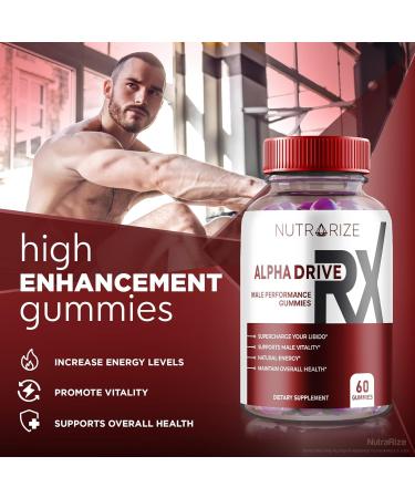Alpha Drive RX Gummies for Men - Daily Supplement for Peak Performance & Well-Being | Official Reviews (60 Gummies) - Shop Internationally - Buy Online on GoSupps.com