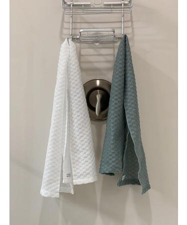 Buddha Bath Exfoliating Shower Towel Washcloth - Medium EXFOLIATE - Silver Blue & White (2 Pack) - Buy Online on GoSupps.com