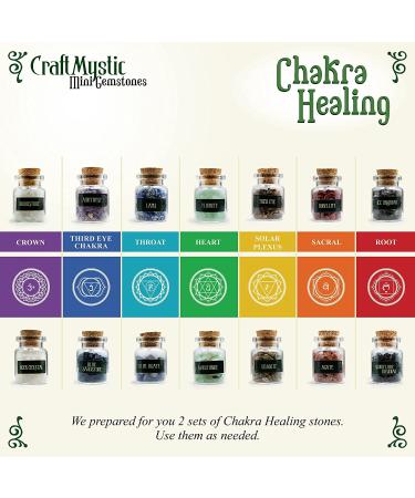 21 Mini Chakra Crystals Set for Spell Jars - Raw Healing Stones for Altar Decor - Witchcraft Supplies and Wiccan Tools - Ideal Gifts for Metaphysical Beginners - Buy Online on GoSupps.com