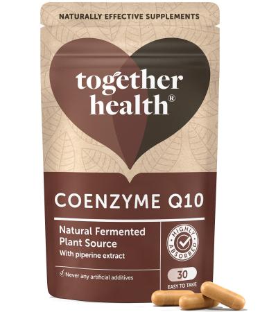 Coenzyme Q10 Together Health Ubiquinone CoQ10 Naturally Fermented 95% Piperine Vegan Friendly Made in The UK 30 Vegecaps