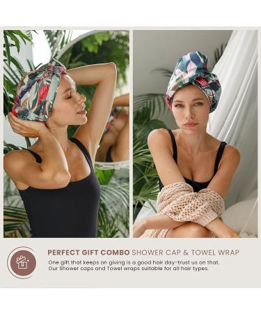 SMPL OBJECTS Reusable Leakproof Shower Cap for Women - Tropical Design - Buy Online on GoSupps.com
