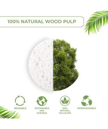 60-Count Compressed Facial Sponges | TiwinTi 100% Natural Cellulose | Makeup Removers & Exfoliators | Reusable & Travel-friendly - Buy Online on GoSupps.com