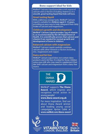 Wellkid Vitabiotics Calcium Liquid 150ml - Essential Child Nutrition - Buy Online on GoSupps.com