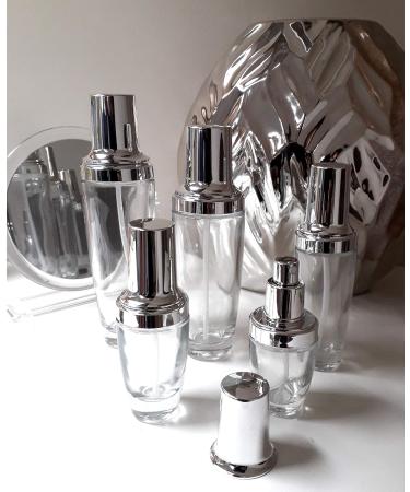 20ml Empty Glass Perfume Bottle with Silver Atomizer - Elegant Conical Design for DIY Fragrance - Buy Online on GoSupps.com