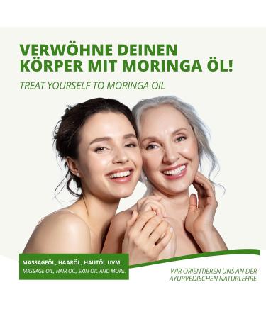 Buy Moringa Oil 100ml - Cold Pressed Organic Skin & Hair Care | Anti-Aging & Wound Treatment - Moriveda - Buy Online on GoSupps.com