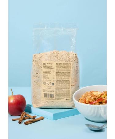 KoRo KoRo - Organic apple cinnamon porridge 1kg - Vegan - For gourmet breakfasts - Quick and easy to prepare