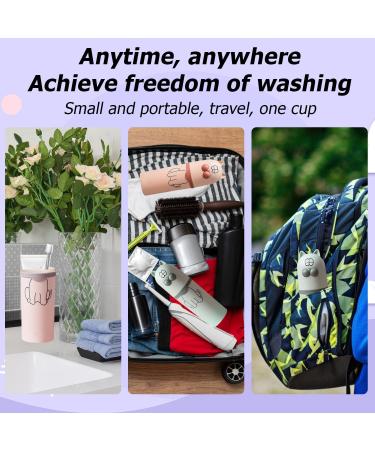 Nizirioo 4-Piece Portable Toothbrush Cup Set | Travel Toothbrushes for Camping & Home | Multi-Color (White Green Pink) - Buy Online on GoSupps.com