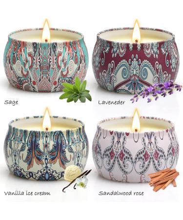 Fragrance Candles Gift Set for Women - 4 Pack Natural Soy Wax Aromatherapy - Perfect Valentine's Day Gift for Relaxation & Stress Relief - Buy Online on GoSupps.com