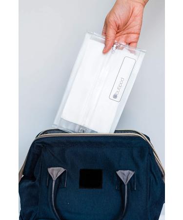 Butipods Reusable Wet Wipe Pouch | Slim Travel Holder for Hand and Face Wipes | Set of 2 (Clear) - Buy Online on GoSupps.com