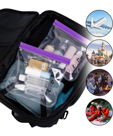 ECOHUB Airport Security Liquids Bags - 2 TSA Approved Purple EVA Clear Travel Toiletry Bags - Buy Online on GoSupps.com