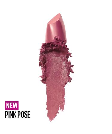 Maybelline Color Sensational Lipstick  Lip Makeup  Cream Finish  Hydrating Lipstick  Nude  Pink  Red  Plum Lip Color  Pink Pose  0.15 oz  (Packaging May Vary) 233 PINK POSE 1 Count (Pack of 1) - Buy Online on GoSupps.com