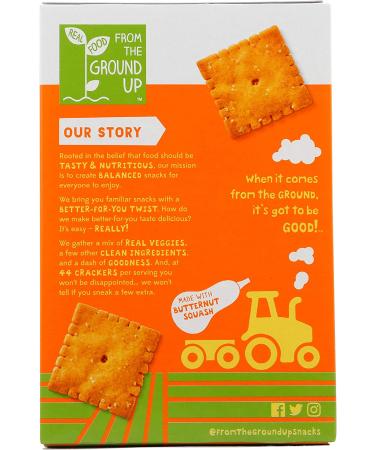Buy From The Ground Up Butternut Squash Sea Salt Crackers - Healthy Snack Option - Buy Online on GoSupps.com