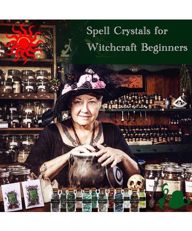 Witchcraft Supplies Kit 110 PCS - Beginner Witchcraft Altar Supplies, Wiccan Gifts - Crystal Jars, Dried Herbs, Colored Candles - Spiritual Items for Spells & Altar Decor - Buy Online on GoSupps.com