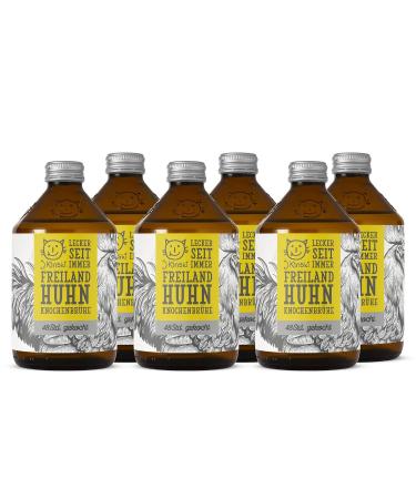6 x 525ml Organic Chicken Bone Broth | Rich in Collagen | Paleo & Ketogenic Superfood | No Flavor Enhancers | Buy Internationally - Buy Online on GoSupps.com