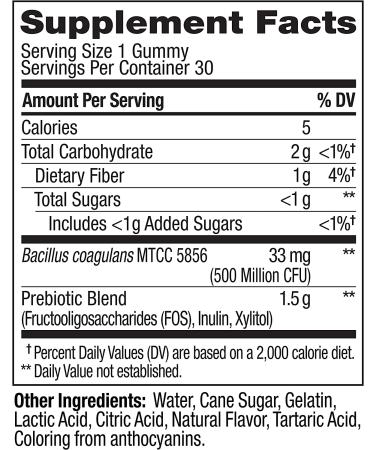 OLLY Probiotic Peachy Peach - 30 Gummies | Digestive Health & Wellness - Buy Online on GoSupps.com