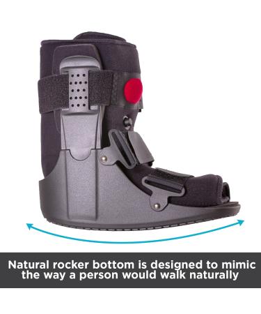 BraceAbility Short Air Ankle Walker Boot - Small | Medical-Grade Orthopedic Foot Cast Brace for Sprained Ankle, Broken Foot, Toe Injury, Stress Fracture - Post Surgery Support for Achilles Tendonitis | Pack of 1 - Buy Online on GoSupps.com