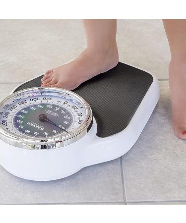 Salter Pro-Helix Professional Oversized Bathroom Scale with Black Vinyl Anti-Slip Bath Mat - 400 LB Capacity - Analog Scale - Black/White - 18.25 x 13.0 - Buy Online on GoSupps.com