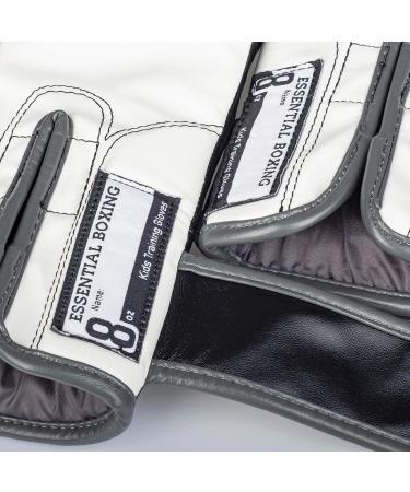 Kids Boxing Gloves - Paffen Sport 10oz for Training in Boxing Kickboxing Muay Thai & K1 - Black/White/Gray - Buy Online on GoSupps.com