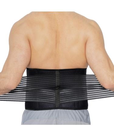 NeoTech Care Neoprene Back Brace for Optimal Support and Pain Relief - Adjustable Compression Belt for Lumbar Stability - Comfortable and Breathable Lower Back Support (Black  Size 4XL) 4X-Large (Pack of 1) Black