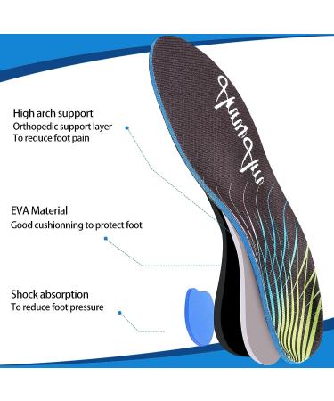 Orthotics for Plantar Fasciitis Insoles with Arch Support for Men and Women | Athletic Cushion Shoe Inserts for Pain Relief (Men 7-7.5 | Women 9-9.5, Black) - Buy Online on GoSupps.com