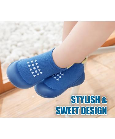 Dookeh Baby Shoes | Non Slip Soft Sole Sneakers for Boys & Girls | 6-9 Months | Blue - Buy Online on GoSupps.com