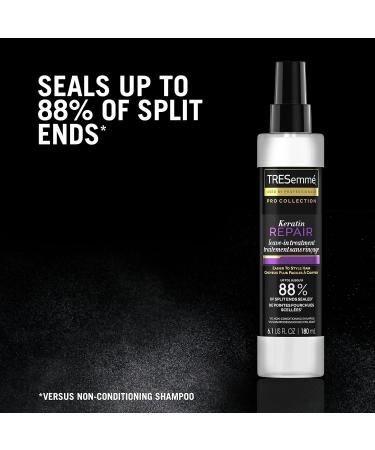 TRESemm Pro Collection Keratin Repair Leave In Hair Treatment for Strong Healthy-Looking Hair Care Hair Styling Treatment Spray Visibly Repair Split Ends 6.1 oz 6.1 Fl Oz (Pack of 1) - Buy Online on GoSupps.com