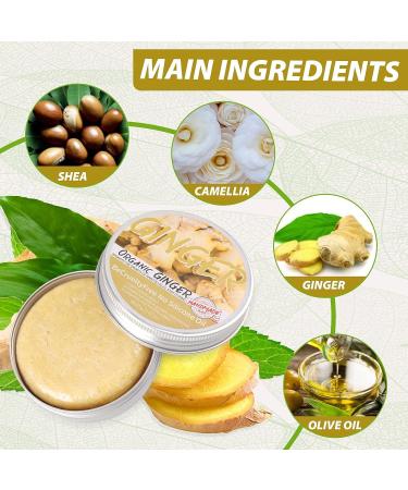 Ginger Hair Regrowth Shampoo Bar - Natural Organic Formula for Hair Growth (2 Pcs) - Buy Online on GoSupps.com