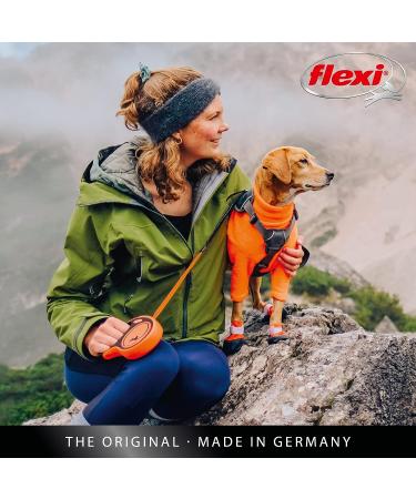 Flexi Xtreme Tape Orange & Black Large 8m Retractable Dog Leash/Lead for dogs up to 55kgs/121bs Orange & Black Large (8m) - Buy Online on GoSupps.com