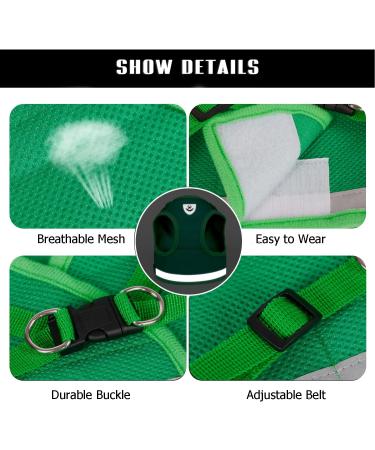 Buy Femax Adjustable Dog Harness & Linen Set - Soft Mesh Padded Dishes for Puppies & Cats | Reflective Breathable XL (Chest 47-52 cm) - Ideal for Walking Running Training - International Shipping Available - Buy Online on GoSupps.com