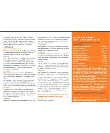 Mt. Angel Vitamins Fizzy Mins Calcium + Vitamin D - Bone Support Supplement (300g) - 10.58oz (1 Pack) - Buy Online on GoSupps.com