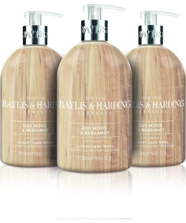 Baylis & Harding Elements Hand Wash Bundle - Dark Fig & Amber, Oud Wood & Bergamot - 6x500ml Vegan-Friendly Hand Wash Set - Buy Online on GoSupps.com
