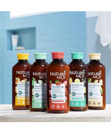 Natur Moi - Nourishing Shampoo - Dry Damaged Frizzy Hair Care - Sulfate-Free Shampoo - Nourishes and Softens - With 3 Organic Oils - 95% Natural Origin - 250 ml - Made in France - Buy Online on GoSupps.com