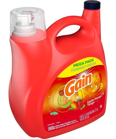 Gain Apple Mango Tango Liquid Laundry Detergent - 154 fl oz (107 Loads), HE Compatible - Buy Online on GoSupps.com