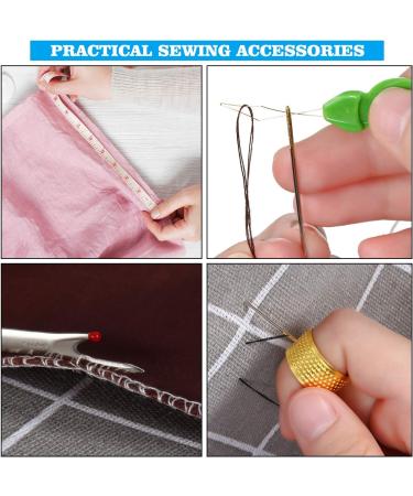 140-Piece Sewing Tool Set with Pin Cushions, Glass Head Pins, Self-Threading Needles, Seam Ripper, Thimble, and Tape Measure - Buy Online on GoSupps.com