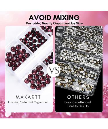 Makartt Dark Purple Rhinestone Nail Gems for DIY Crafts and Makeup - Buy Online on GoSupps.com