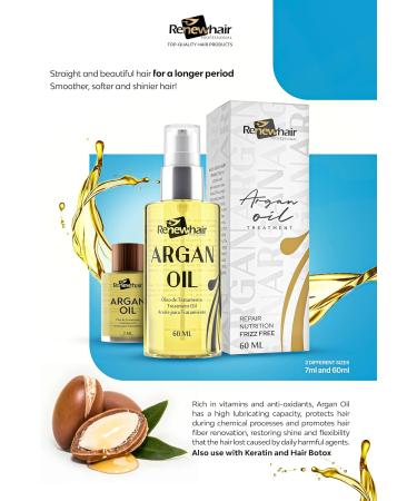 RENEW HAIR PROFESSIONAL Argan Oil 60 ml for shiny hair treatment hydration protection nutrition - Buy Online on GoSupps.com