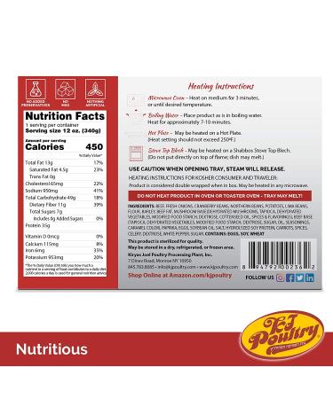 Kosher MRE Beef Chulent & Kugel (2 Pack) - Fully Cooked Shabbos Meals for Travel, Camping, and Emergency Survival - Buy Online on GoSupps.com