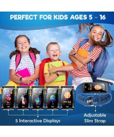 Inspiratek Kids Fitness Tracker for Girls and Boys Age 5-16 (4 Color)- Waterproof Fitness Watch for Kids with Heart Rate Monitor  Sleep Monitor  Calorie Counter and More - Kids Activity Tracker Blue - Buy Online on GoSupps.com