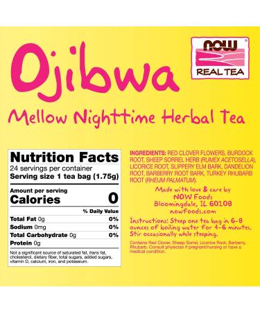Now Foods Ojibwa Tea - Caffeine-Free Herbal Tea Bags (24 Count) - 1.5 oz - Buy Online on GoSupps.com