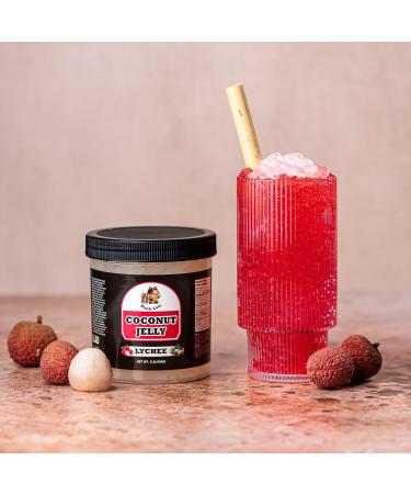 Coconut Fruit Jelly Topping | Lychee Flavour | 1LB (454g) | Fruit Dessert for Bubble Tea Drinks Desserts Smoothies and Snacks | Boba Tea Tapioca Pearl Mix Kit - Buy Online on GoSupps.com