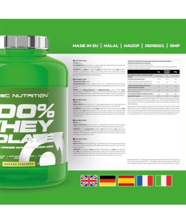 Scitec Nutrition Protein Whey Isolate - Banana Flavor 2000g (2kg) | Buy 100% Pure Whey Protein Online - International Shipping - Buy Online on GoSupps.com