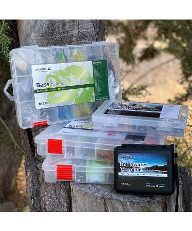 MadBite 181pcs Terminal Tackle Kit for Freshwater Fishing - Bass/Panfish/Trout, with Tackle Box, Hooks, Weights, Sinkers & Rigs - Buy Online on GoSupps.com