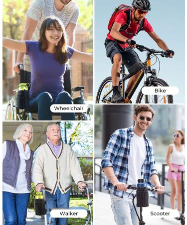 KEMIMOTO Oxford Fabric Water Cup Holder - Collapsible & Adjustable Universal Drink Holder for Bike, Motorcycle, ATV, UTV, Scooter, Boat, Kayak, Wheelchair, Rollators & More - Buy Online on GoSupps.com